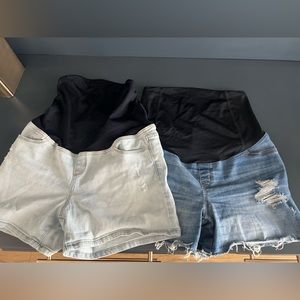 Two maternity-  Ingrid by Ingrid and Isabel stretch midi shorts size 6